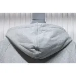 Top Quality  Burberry Letter Graphic Cotton Blend Zip Hoodie Pale Grey Melange 