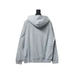Top Quality  Burberry Letter Graphic Cotton Blend Zip Hoodie Pale Grey Melange 