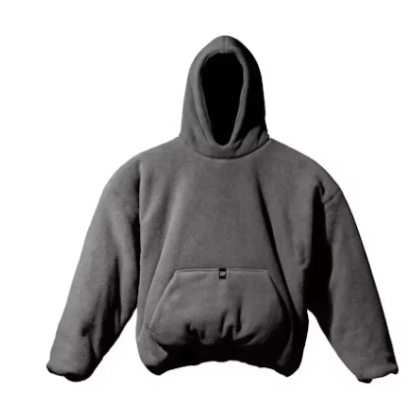 Top Quality Yeezy Gap Polar Fleece Padded Hoodie Dark Grey 