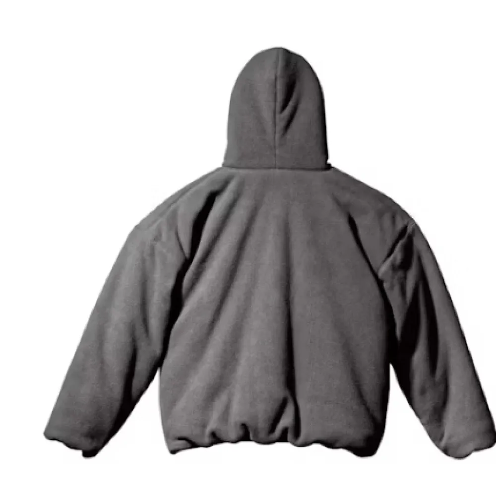 Top Quality Yeezy Gap Polar Fleece Padded Hoodie Dark Grey 