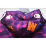 Top Quality BAPE Color Camo Shark Zip Hoodie Junior 