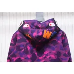 Top Quality BAPE Color Camo Shark Zip Hoodie Junior 
