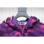 Top Quality BAPE Color Camo Shark Zip Hoodie Junior 