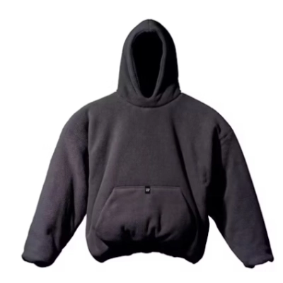Top Quality Yeezy Gap Polar Fleece Padded Hoodie Black  01