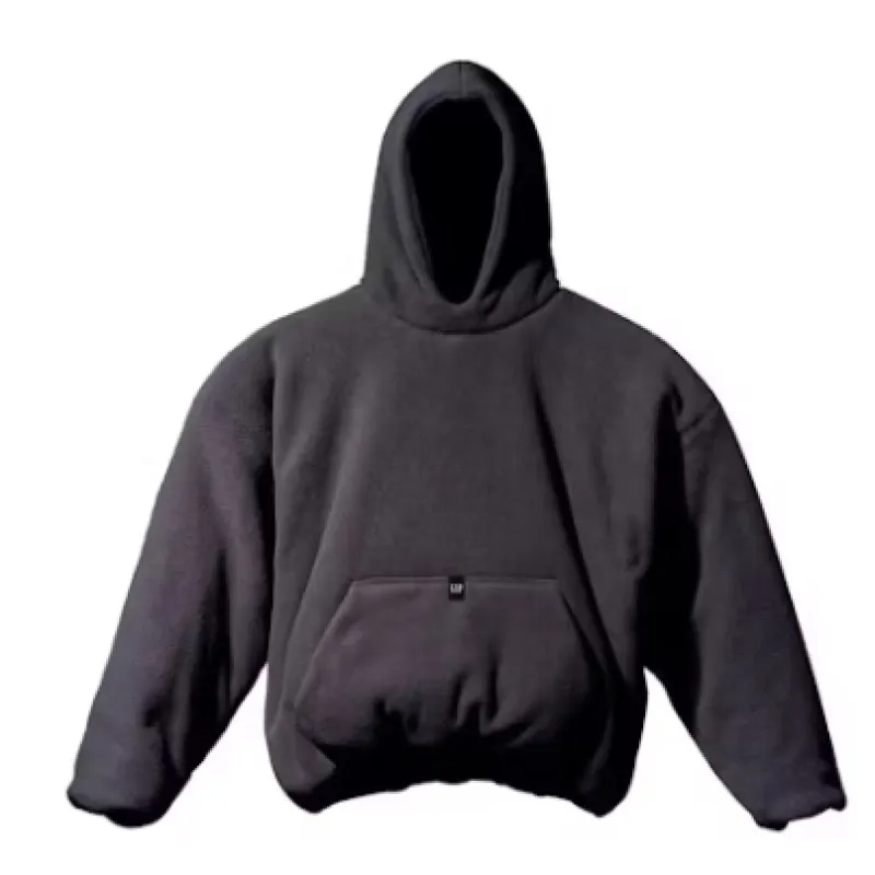 Top Quality Yeezy Gap Polar Fleece Padded Hoodie Black 