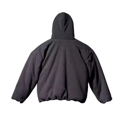 Top Quality Yeezy Gap Polar Fleece Padded Hoodie Black  02