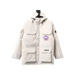 Top Quality Canada Goose Expedition feather collar down coat white