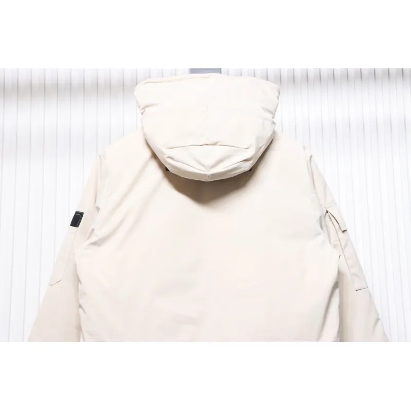 Top Quality Canada Goose Expedition feather collar down coat white