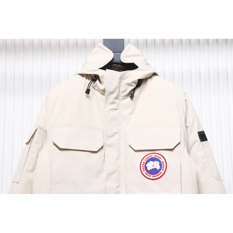 Top Quality Canada Goose Expedition feather collar down coat white