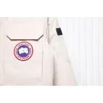 Top Quality Canada Goose Expedition feather collar down coat white