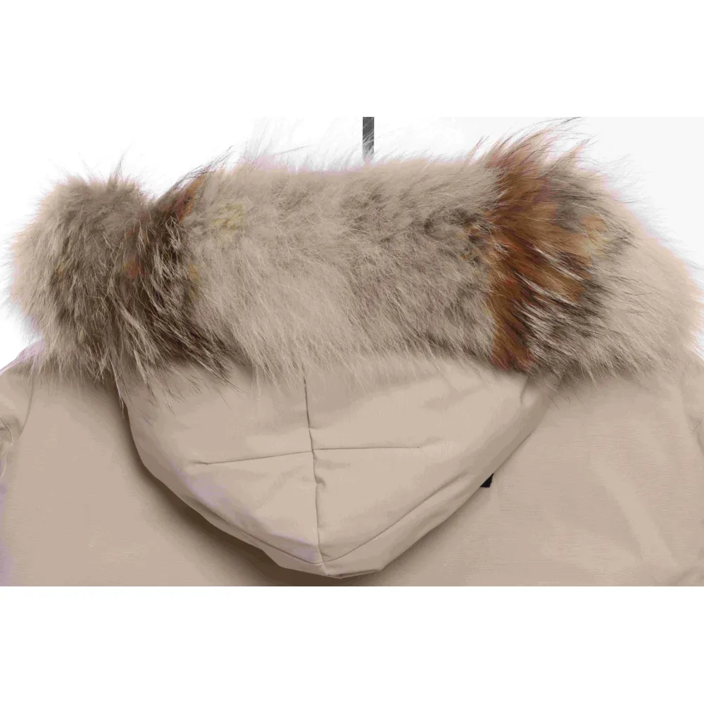 Top Quality Canada Goose Expedition feather collar down coat white