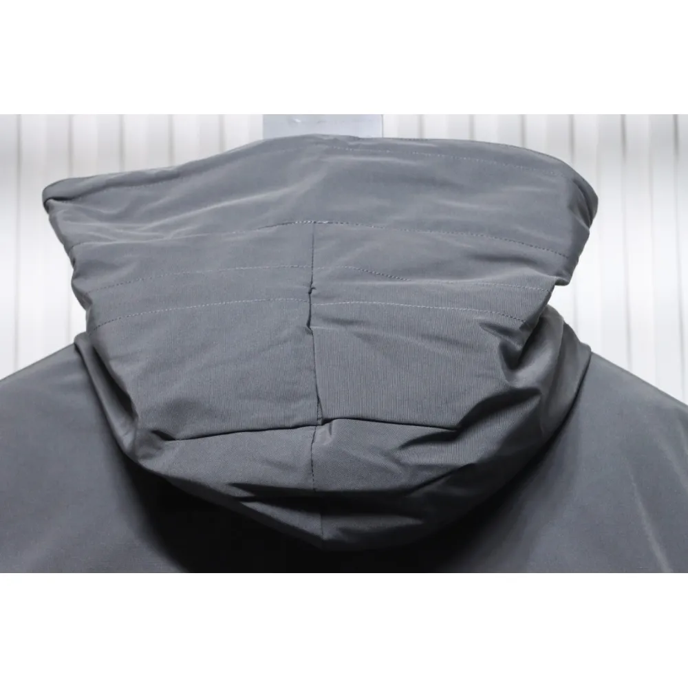 Top Quality Canada Goose Expedition feather collar down coat grey