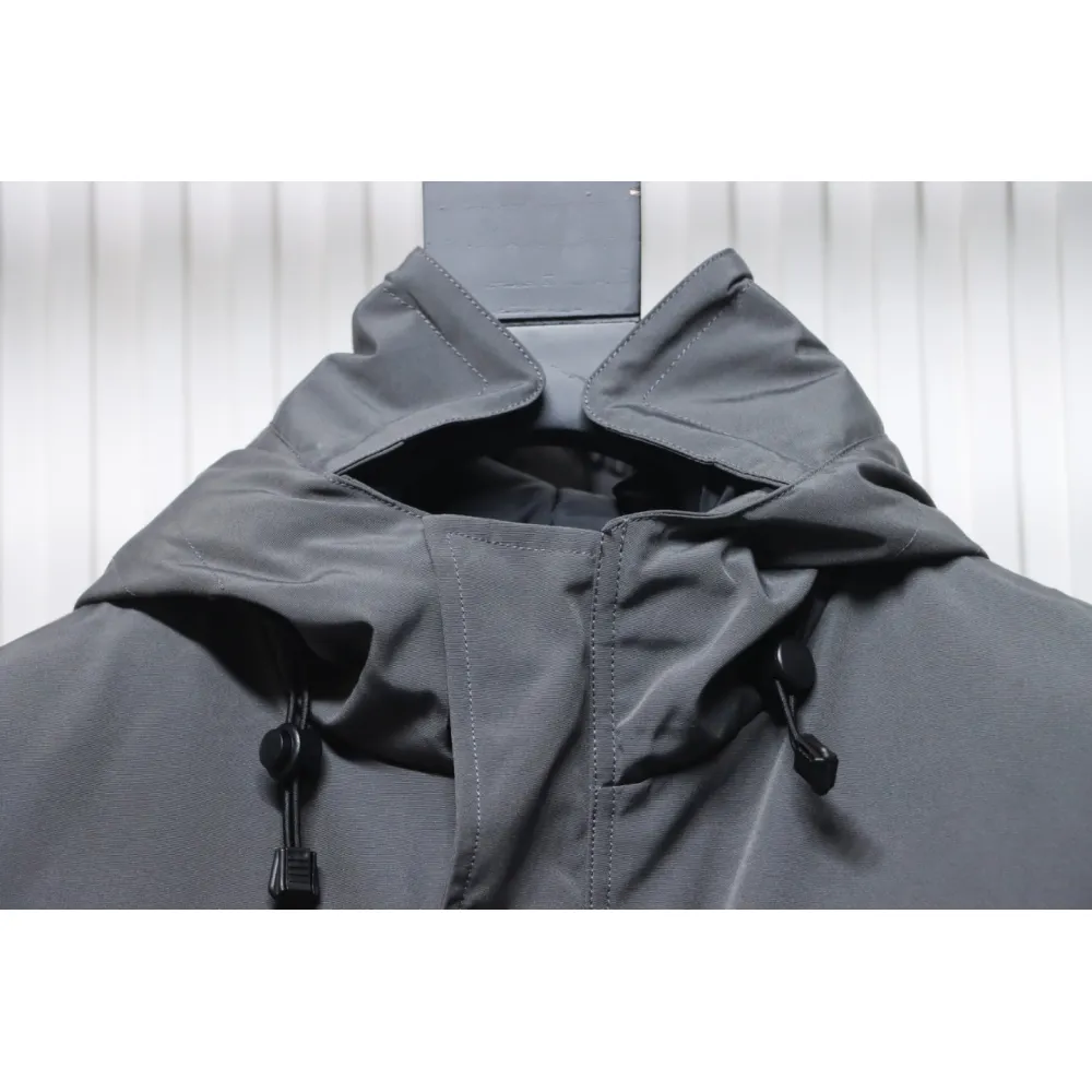 Top Quality Canada Goose Expedition feather collar down coat grey