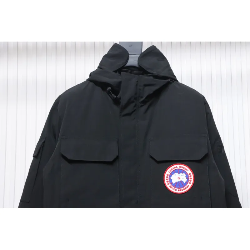 Top Quality Canada Goose Expedition feather collar down coat black