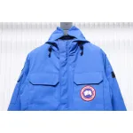 Top Quality Canada Goose Expedition feather collar down coat blue