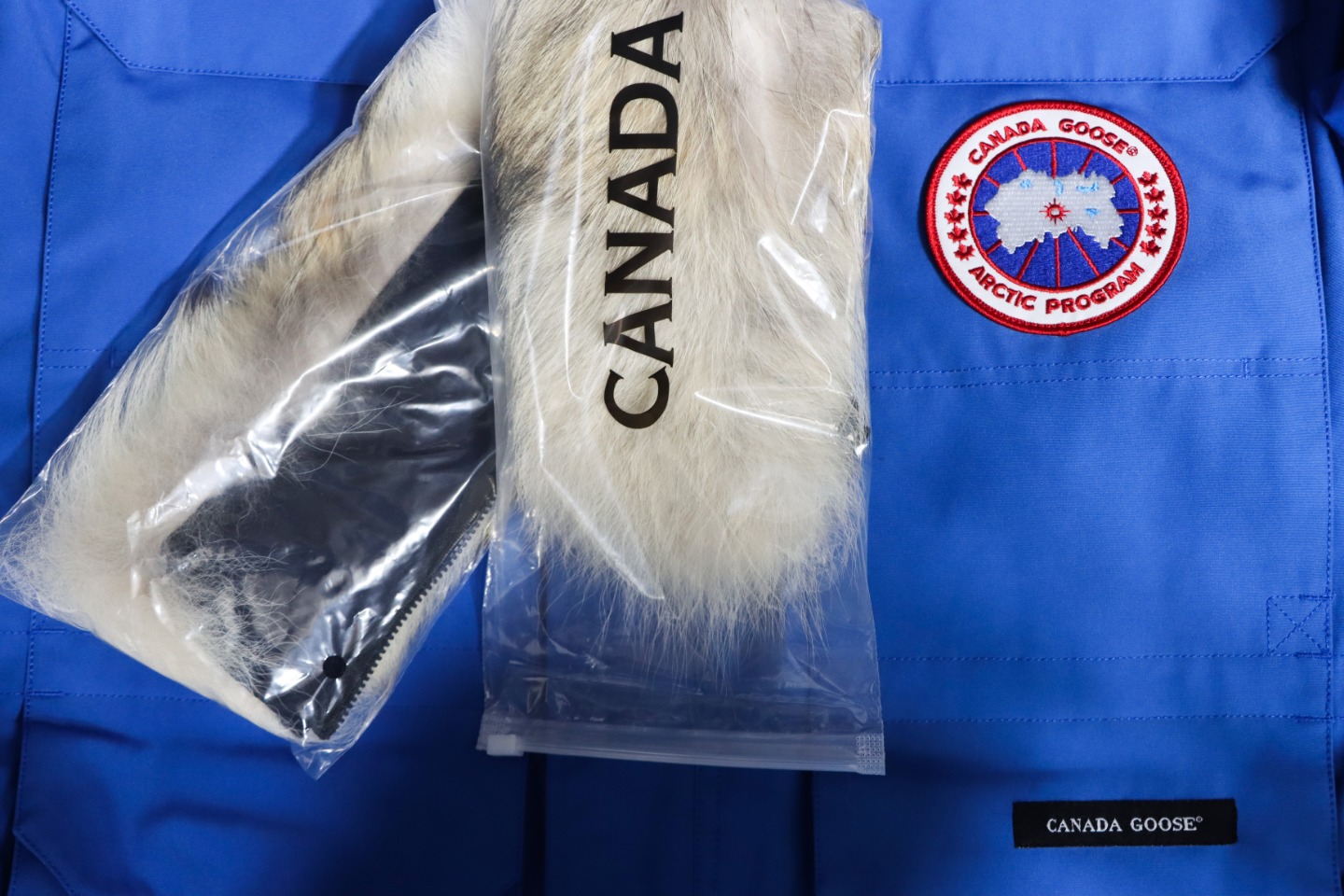     Big Goose Expedition Feather Collar Down Coat Blue