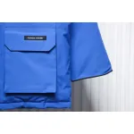 Top Quality Canada Goose Expedition feather collar down coat blue