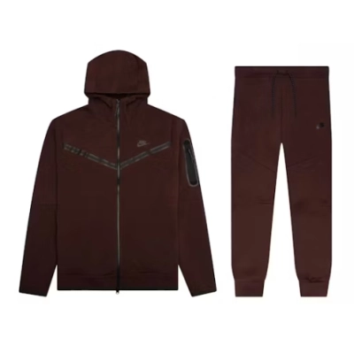 Nike Sportswear Tech Fleece Hoodie & Joggers Set Earth  01