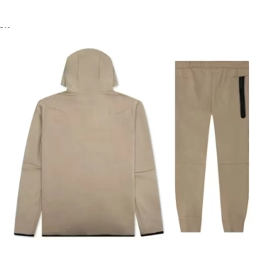Nike Sportswear Tech Fleece Hoodie & Joggers Set Khaki  02