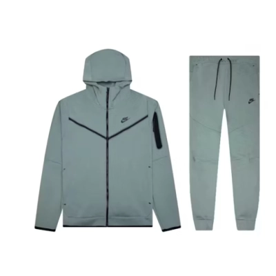 Nike Sportswear Tech Fleece Hoodie & Joggers Set Mica Green  01