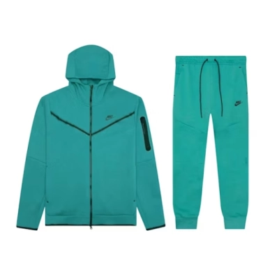 Nike Sportswear Tech Fleece Hoodie & Joggers Set Mineral Teal  01