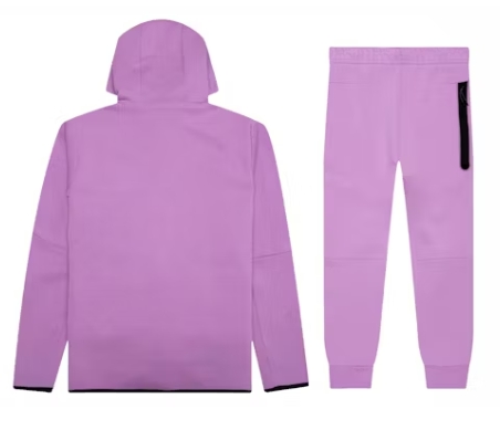 Nike Sportswear Tech Fleece Hoodie & Joggers Set Violet Shock 
