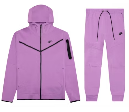 Nike Sportswear Tech Fleece Hoodie & Joggers Set Violet Shock 
