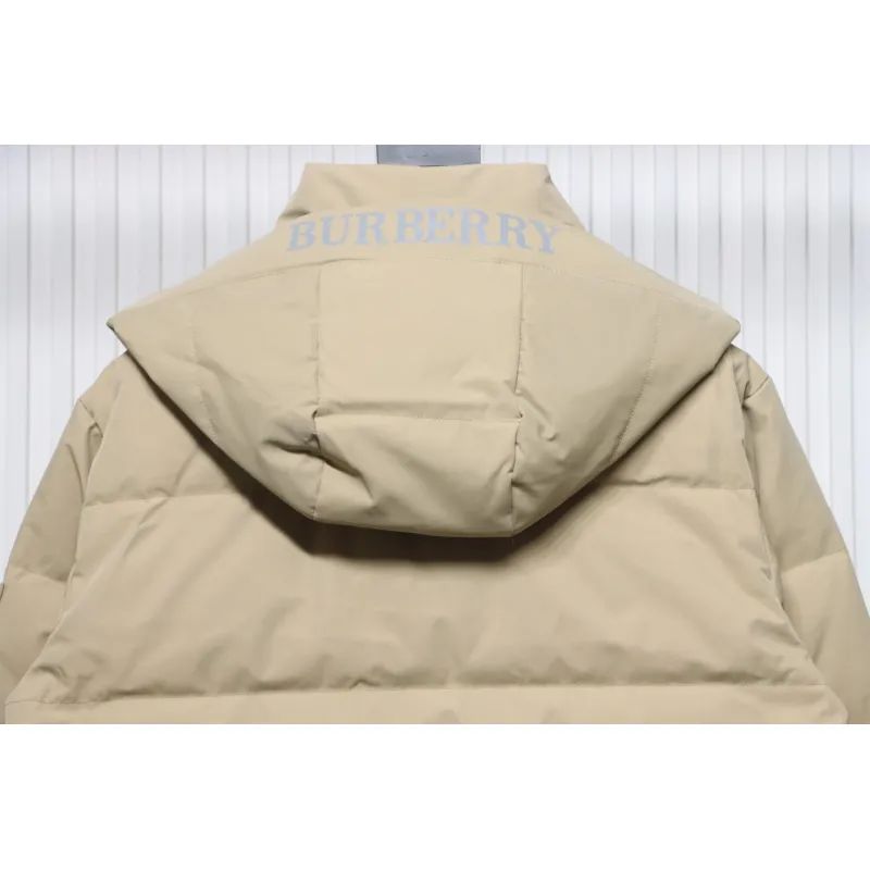 Top Quality Burberry 22FW Hooded Down Jacket Beige 