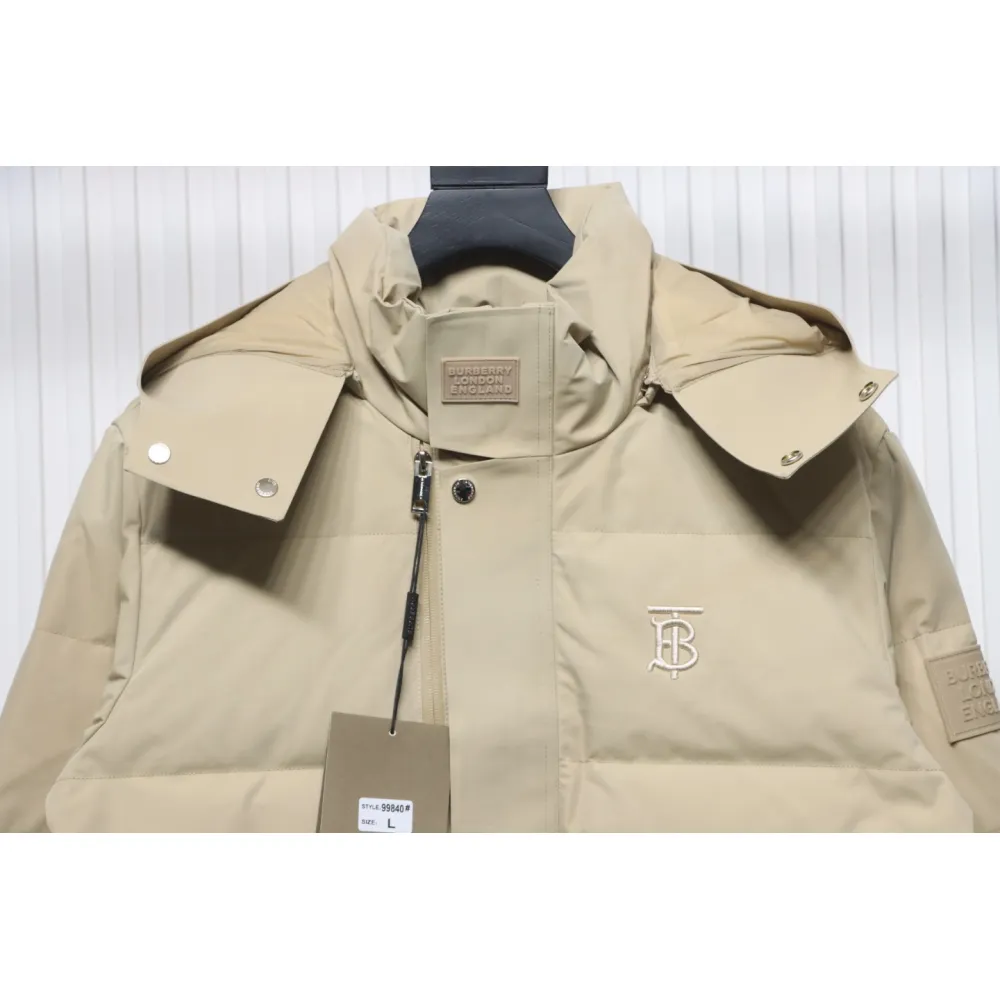 Top Quality Burberry 22FW Hooded Down Jacket Beige 