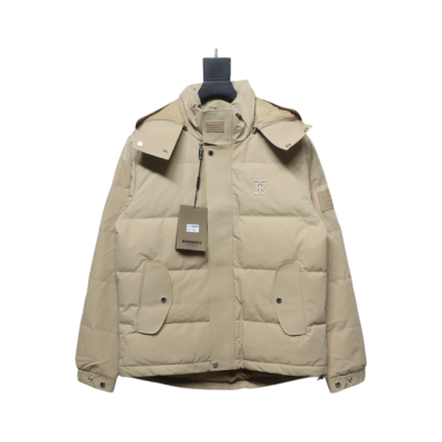 Top Quality Burberry 22FW Hooded Down Jacket Beige  01