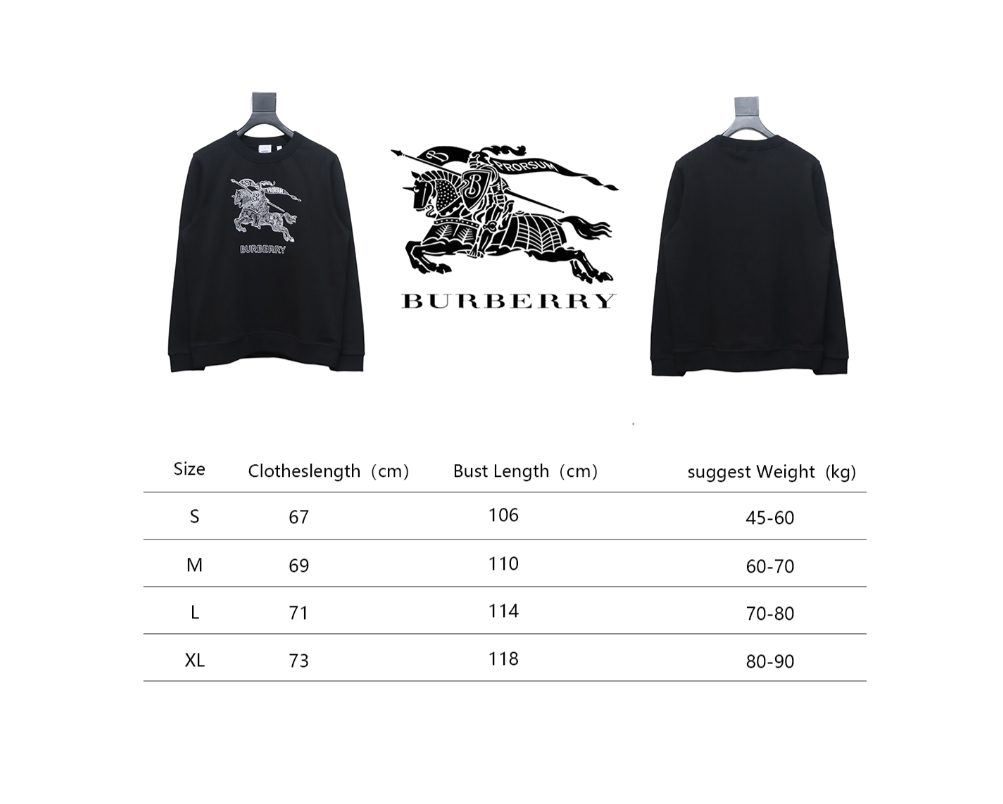      Burberry Darby EKD Black Cotton Sweatshirt 