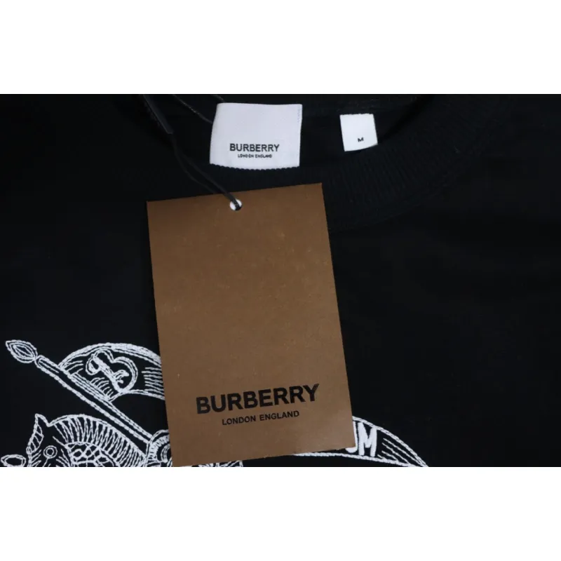 Top Quality  Burberry Darby EKD Black Cotton Sweatshirt 