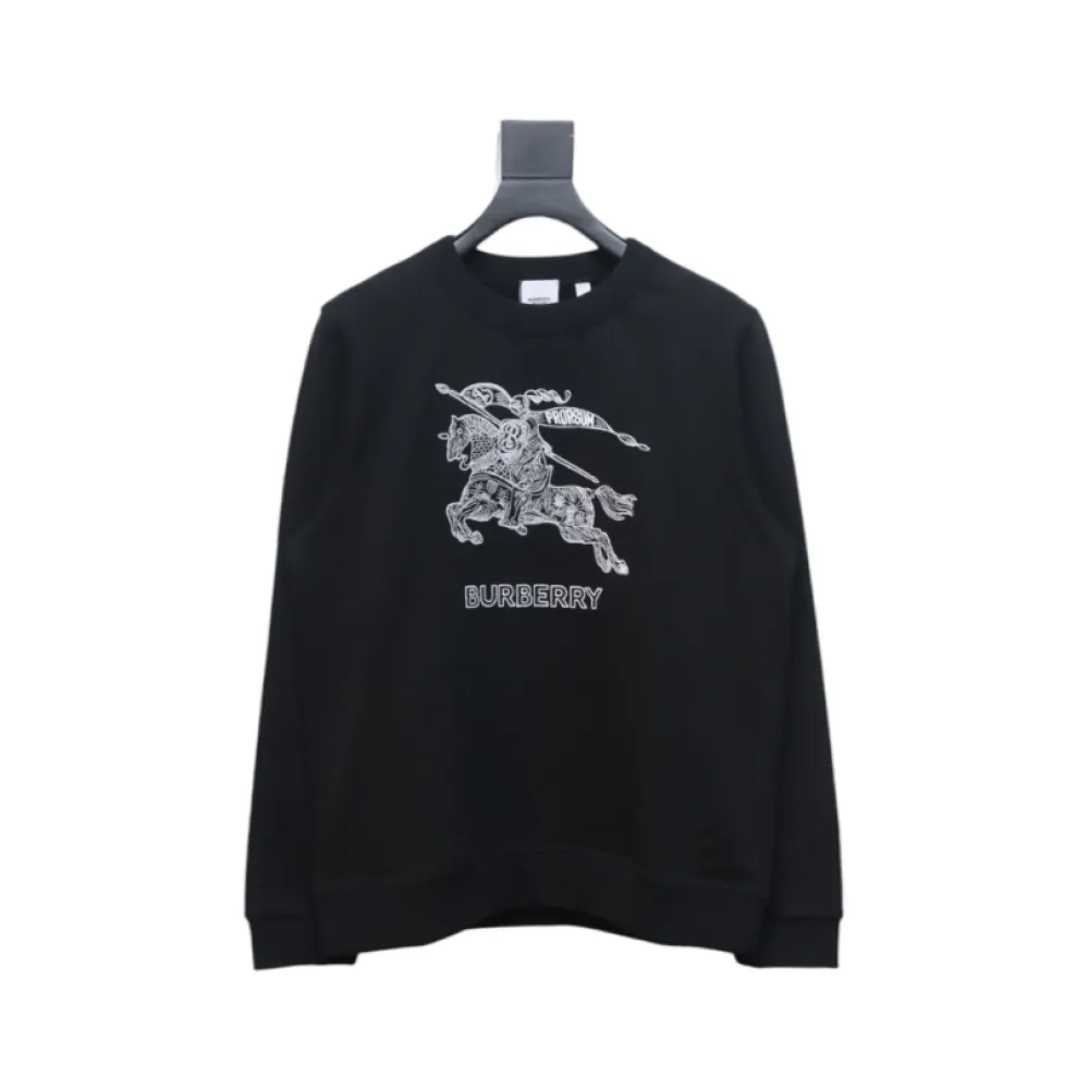 Top Quality  Burberry Darby EKD Black Cotton Sweatshirt 