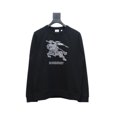 Top Quality  Burberry Darby EKD Black Cotton Sweatshirt  01