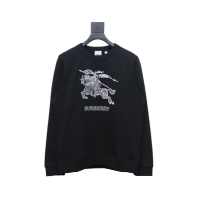 Top Quality  Burberry Darby EKD Black Cotton Sweatshirt  01