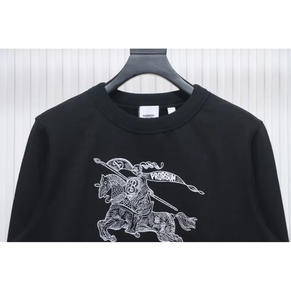 Top Quality  Burberry Darby EKD Black Cotton Sweatshirt 
