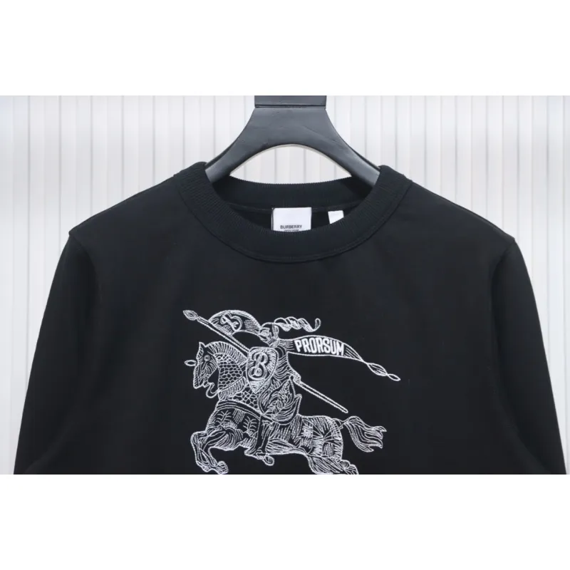 Top Quality  Burberry Darby EKD Black Cotton Sweatshirt 