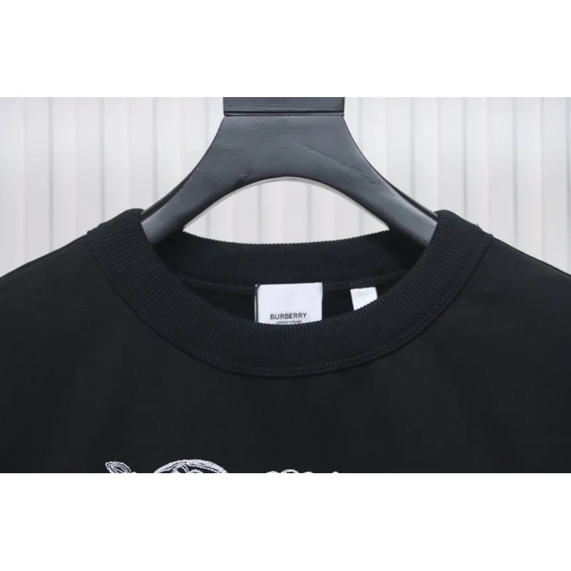 Top Quality  Burberry Darby EKD Black Cotton Sweatshirt 