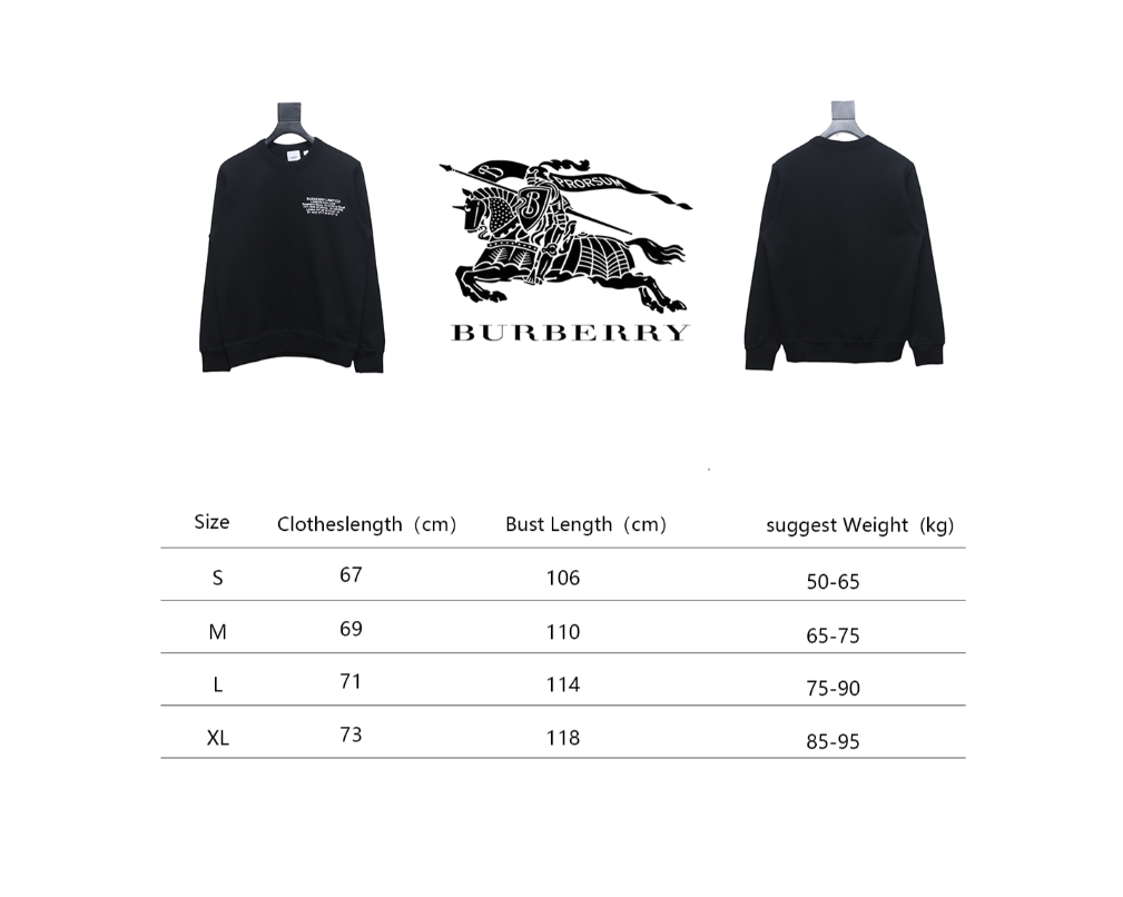 Top Quality  Burberry Limited Sweatshirt Black 