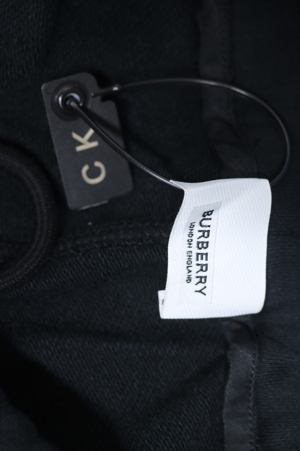 Top Quality Burberry Check Label Cotton Jogging Pants Black 