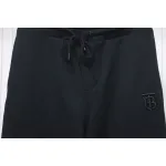 Top Quality Burberry Check Label Cotton Jogging Pants Black 