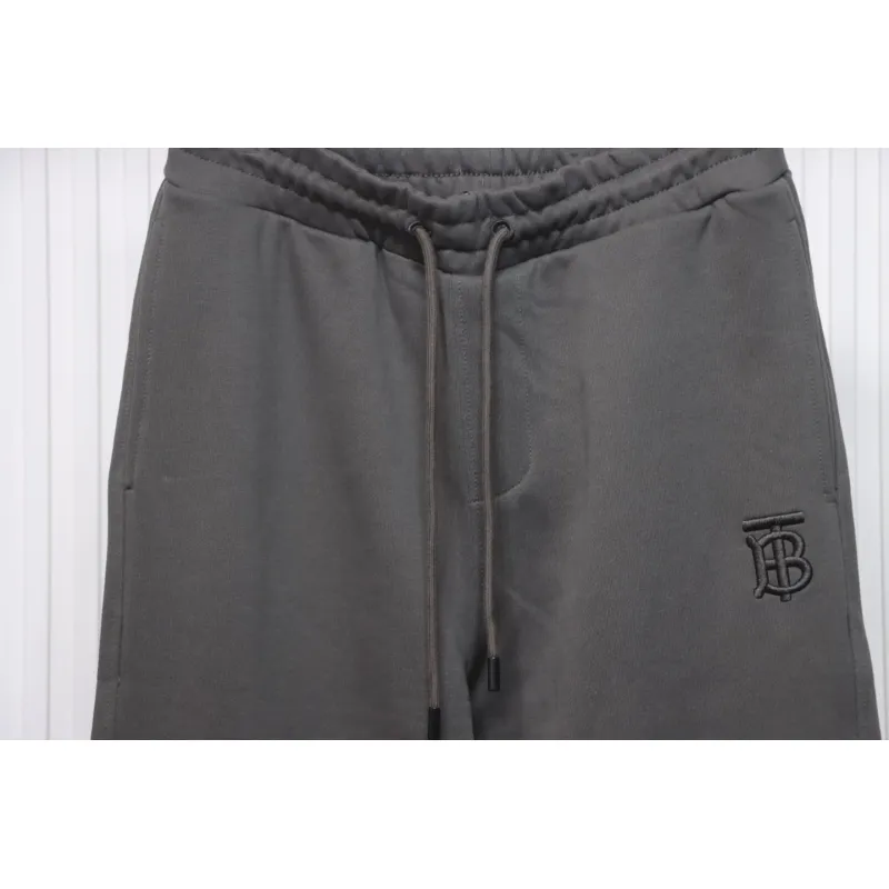 Top Quality Burberry Check Label Cotton Jogging Pants Brown 