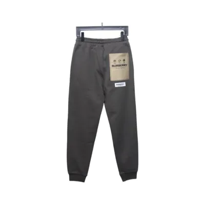 Top Quality Burberry Check Label Cotton Jogging Pants Brown  02