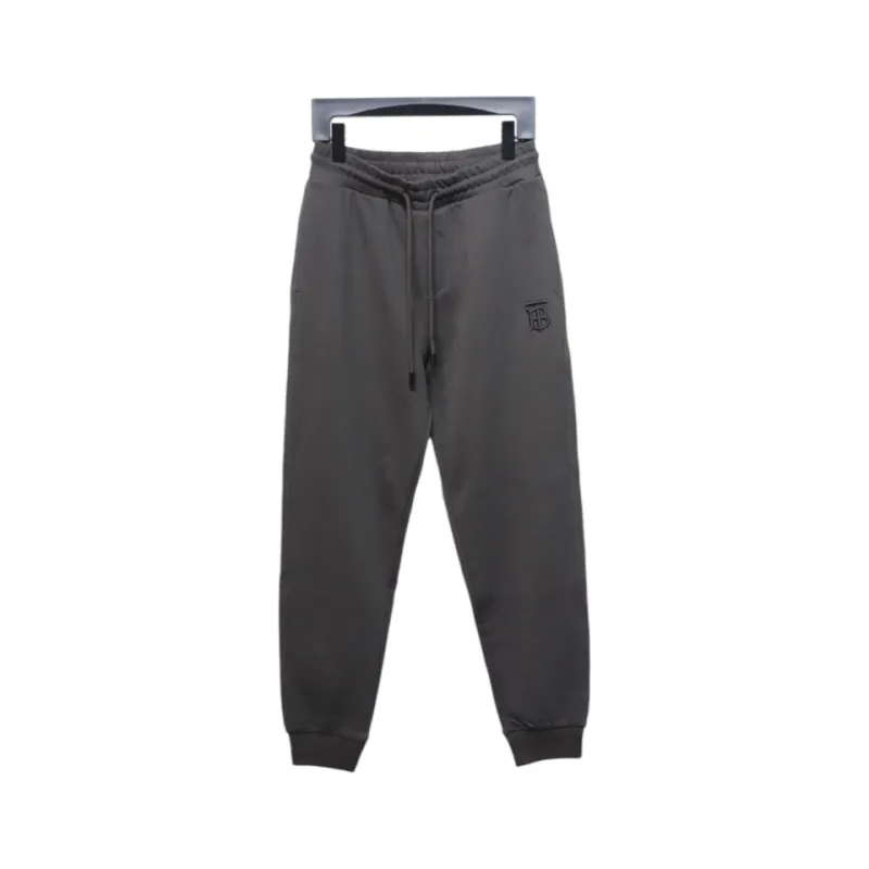 Top Quality Burberry Check Label Cotton Jogging Pants Brown 