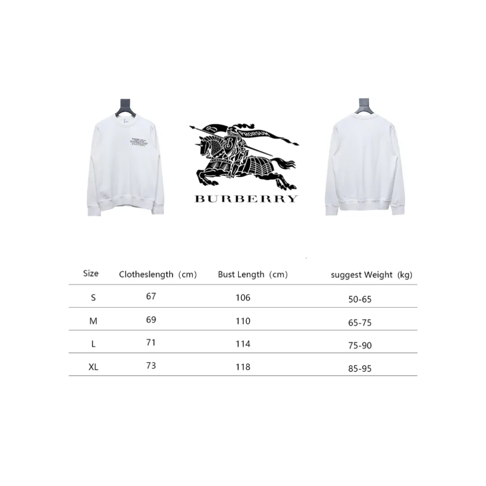 Top Quality Burberry Limited Sweatshirt White 