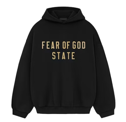 Top Quality Fear of God Essentials Fleece Hoodie Black 