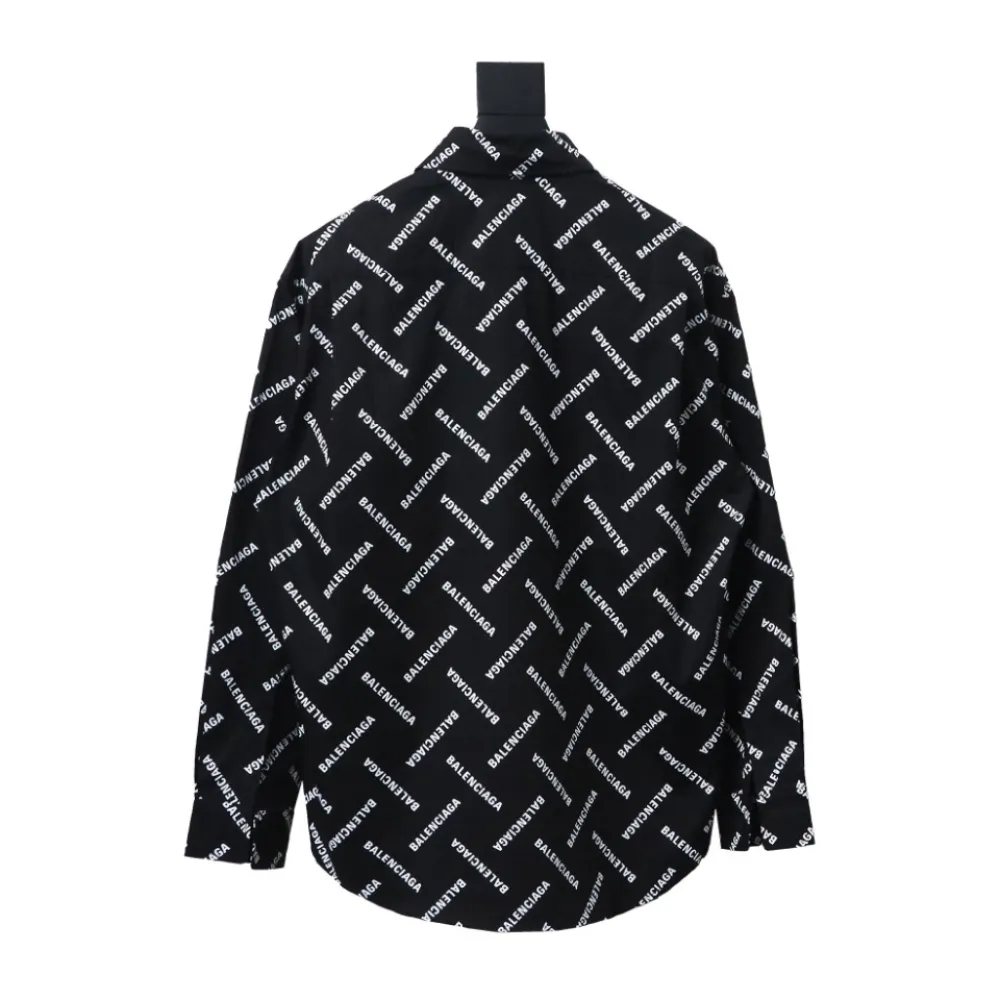 Top Quality Balenciaga Cross Twill Long Sleeve Shirt