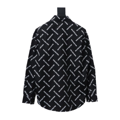 Top Quality Balenciaga Cross Twill Long Sleeve Shirt 02
