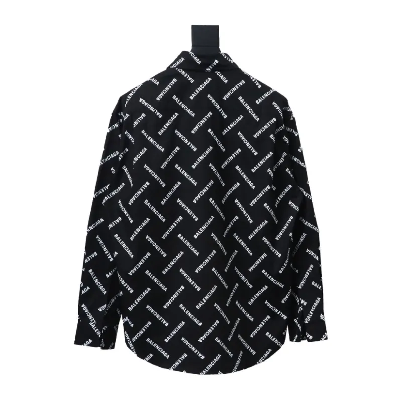 Top Quality Balenciaga Cross Twill Long Sleeve Shirt