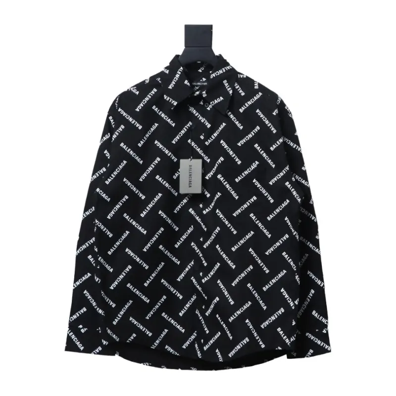Top Quality Balenciaga Cross Twill Long Sleeve Shirt
